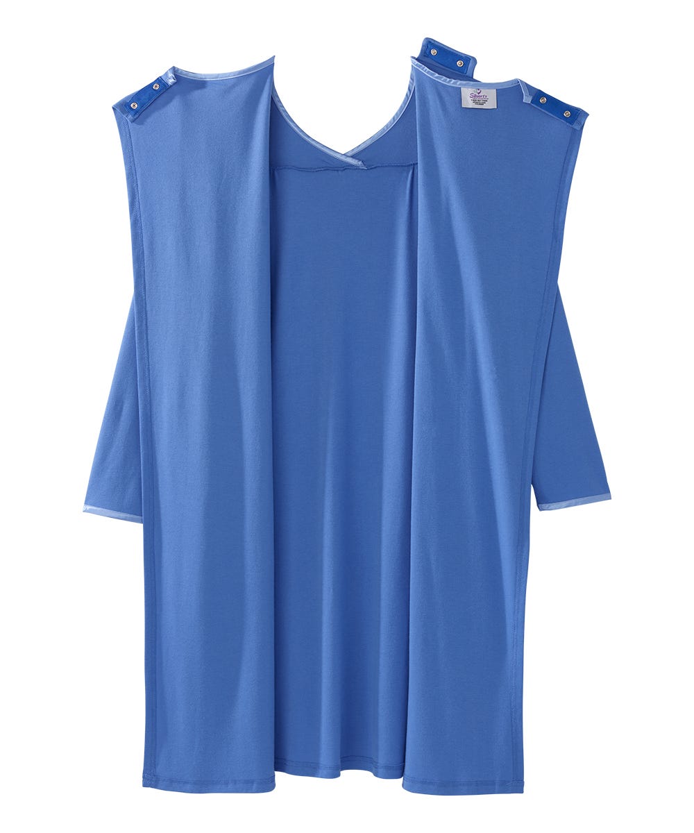 Women's Soft Bow Open Back Nightgown - Silverts 17