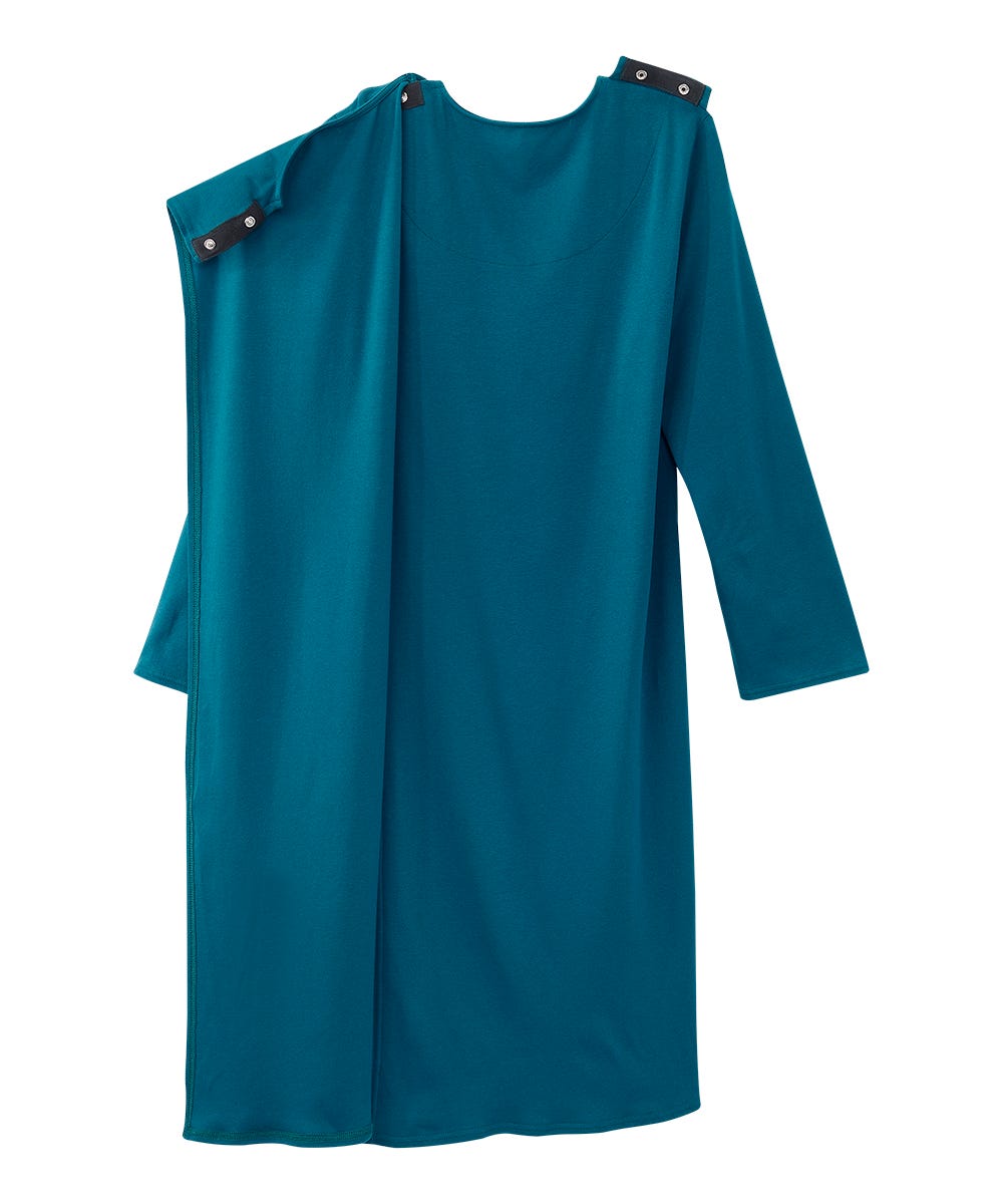 Women's No Peek Hospital & Home Care Gown with Lace Neckline - Silverts 23
