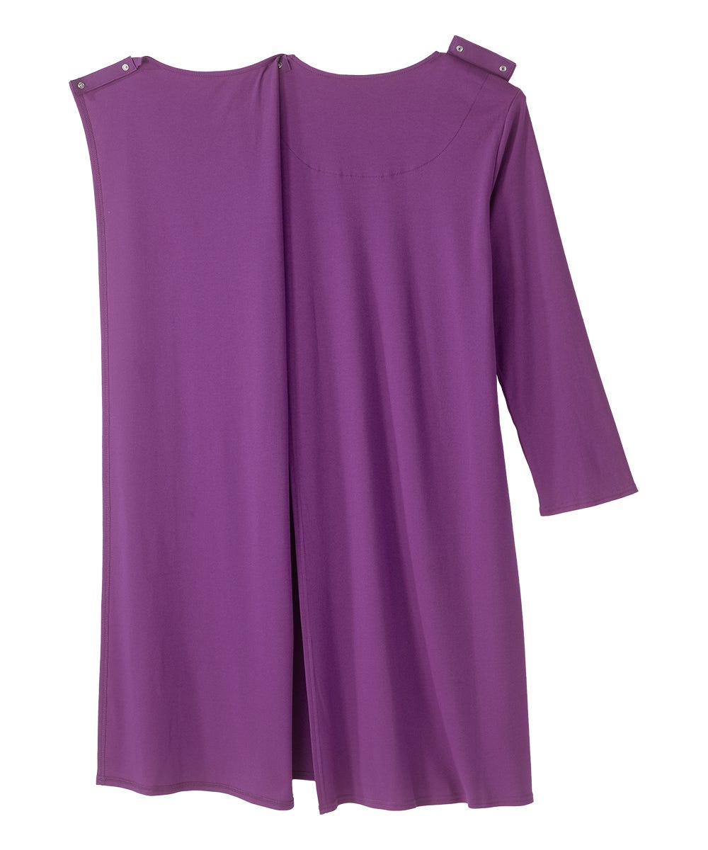 Women's No Peek Hospital & Home Care Gown with Lace Neckline - Silverts 8