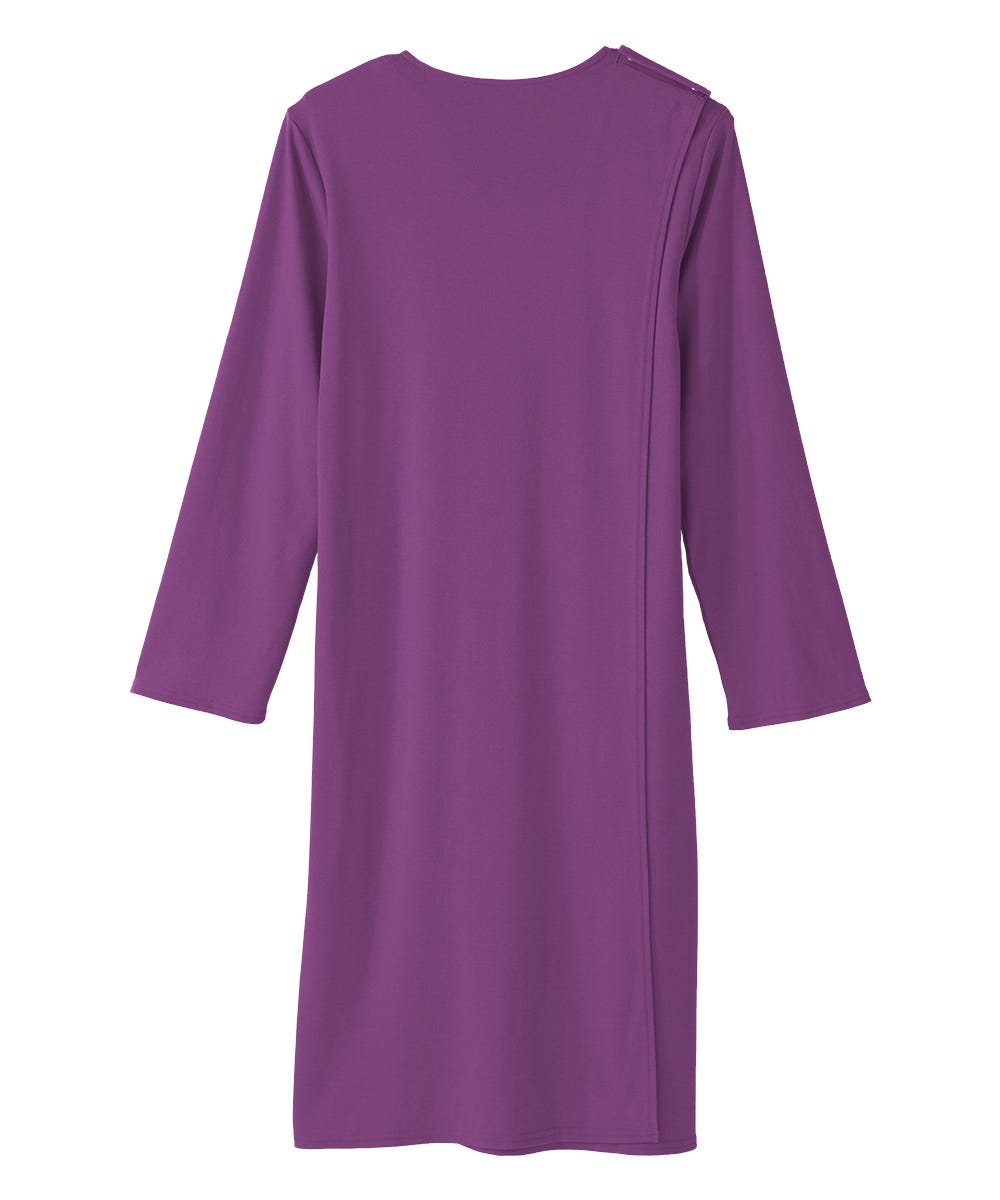Women's No Peek Hospital & Home Care Gown with Lace Neckline - Silverts 10