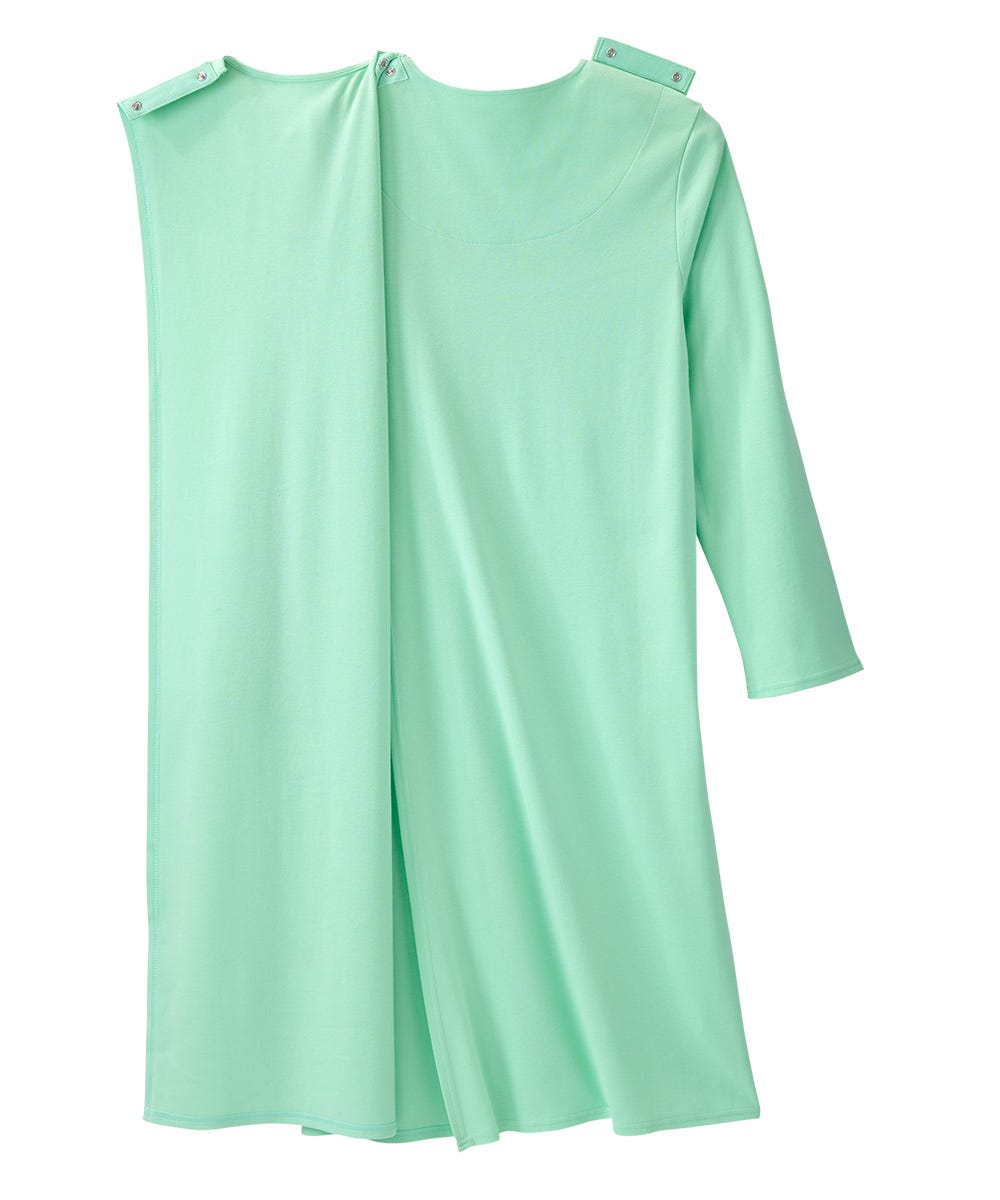 Women's No Peek Hospital & Home Care Gown with Lace Neckline - Silverts 28