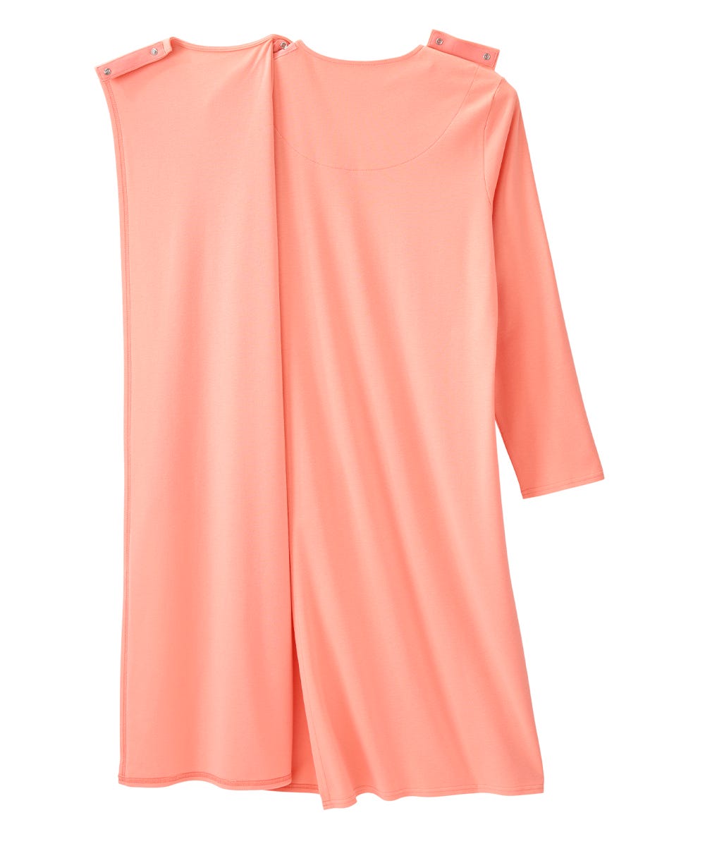 Women's No Peek Hospital & Home Care Gown with Lace Neckline - Silverts 31