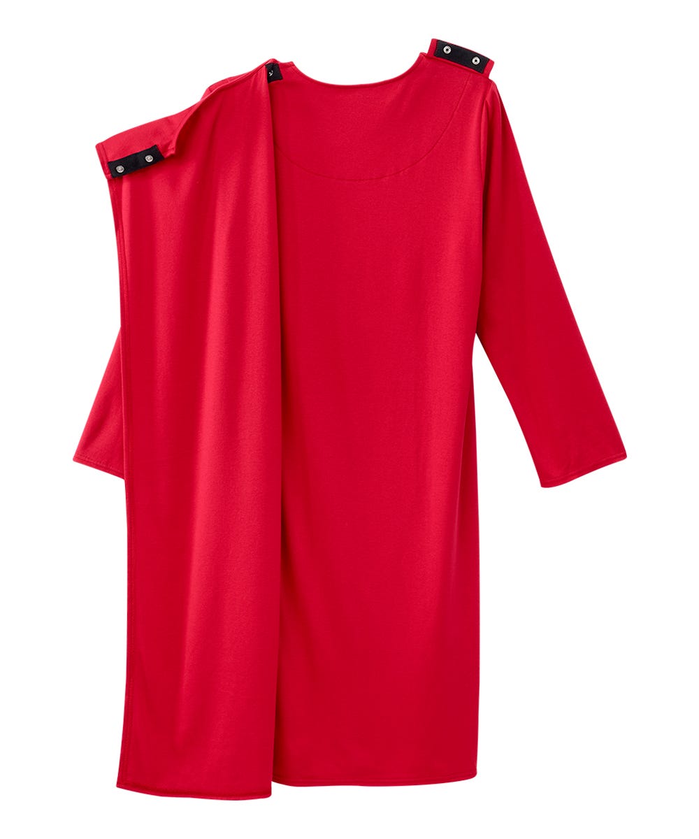 Women's No Peek Hospital & Home Care Gown with Lace Neckline - Silverts 19