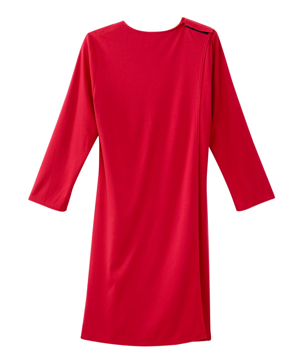 Women's No Peek Hospital & Home Care Gown with Lace Neckline - Silverts 21