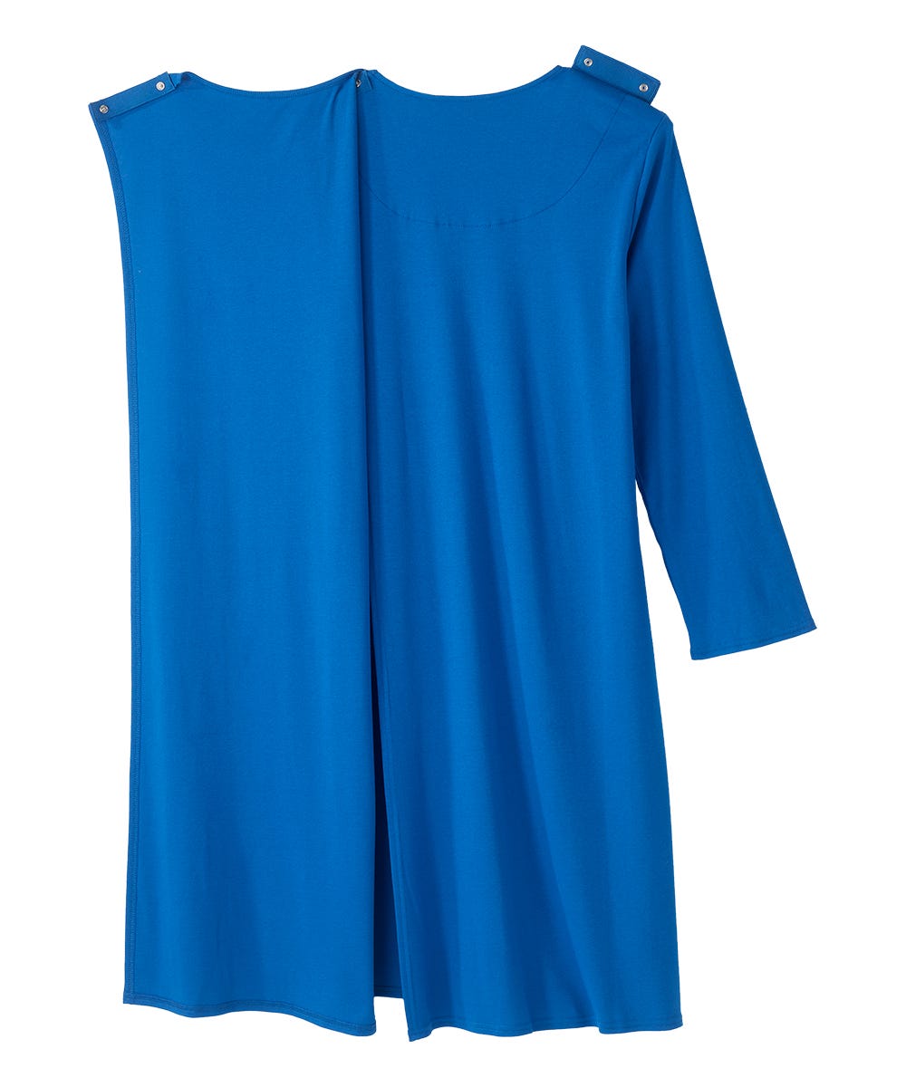 Women's No Peek Hospital & Home Care Gown with Lace Neckline - Silverts 5
