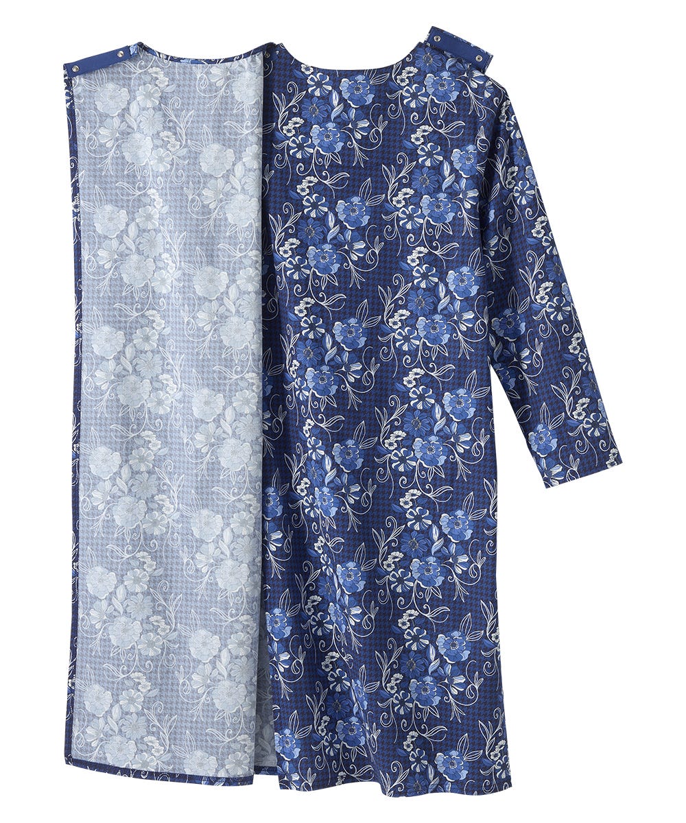 Women's No Peek Open Back Flannel Nightgown - Silverts 24