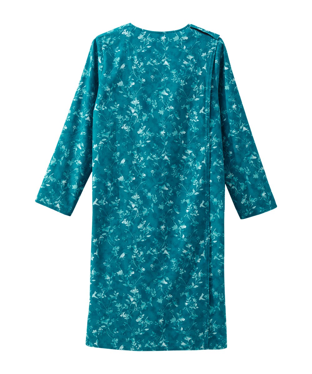 Women's No Peek Open Back Flannel Nightgown - Silverts 40