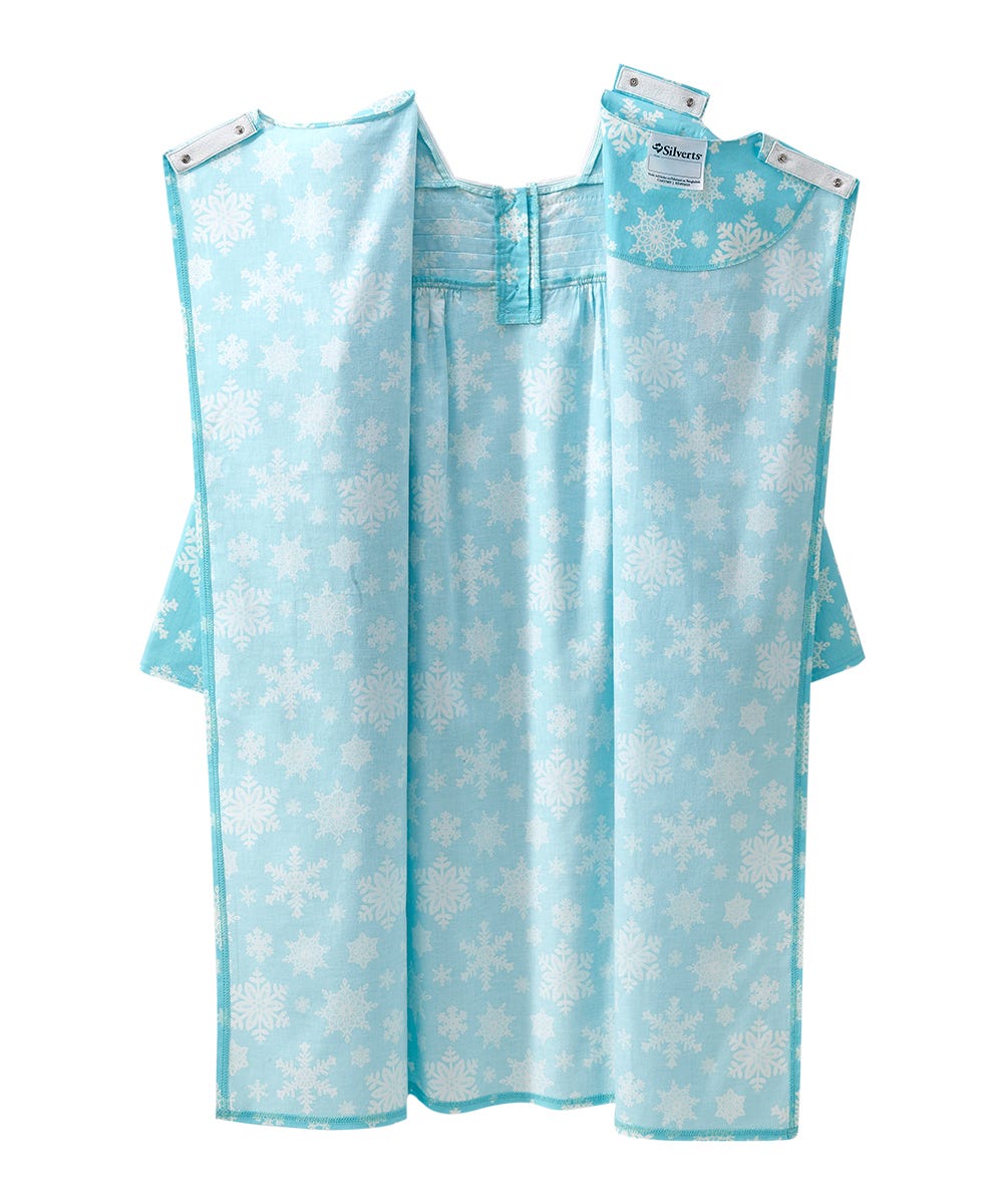 Women's No Peek Open Back Flannel Nightgown - Silverts 35