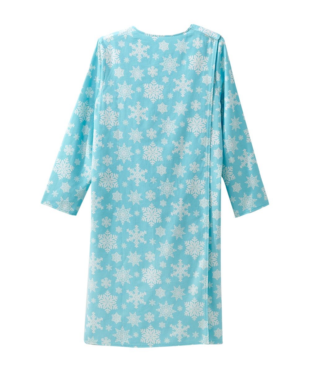 Women's No Peek Open Back Flannel Nightgown - Silverts 36