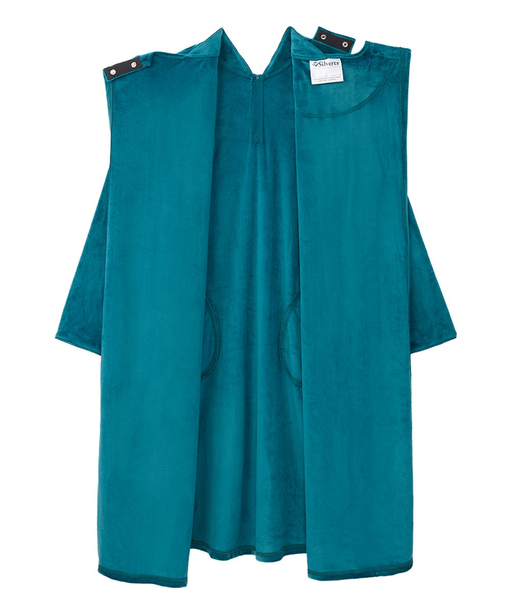 Women's Open Back Plush Nightgown with Zip Front - Silverts 9