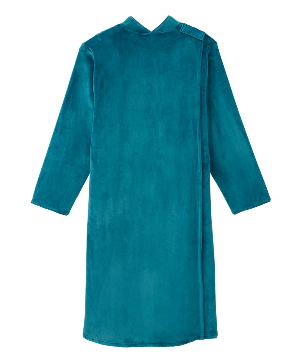 Women's Open Back Plush Nightgown with Zip Front - Silverts 10