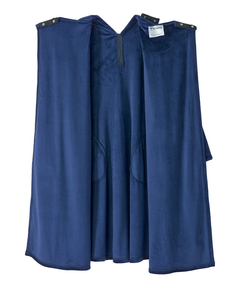 Women's Open Back Plush Nightgown with Zip Front - Silverts 22