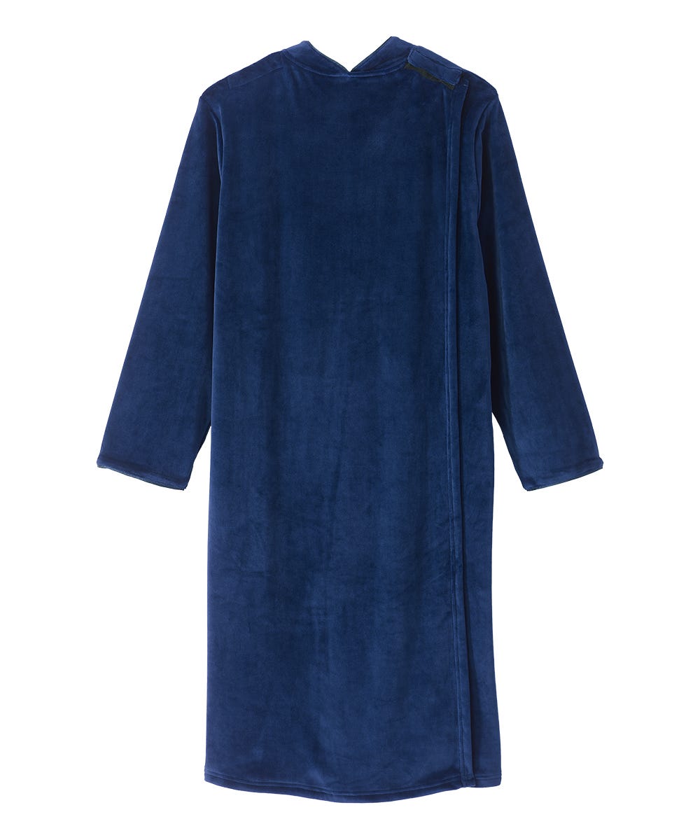 Women's Open Back Plush Nightgown with Zip Front - Silverts 23