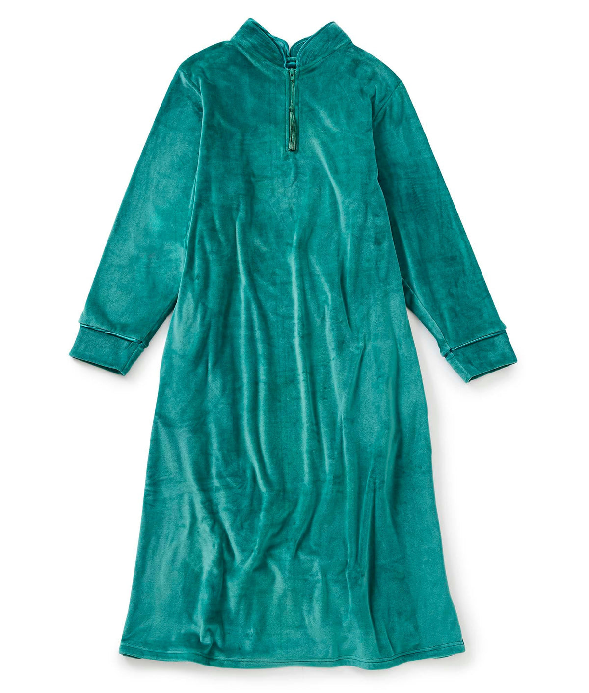 Women's Open Back Plush Nightgown with Zip Front - Silverts 29