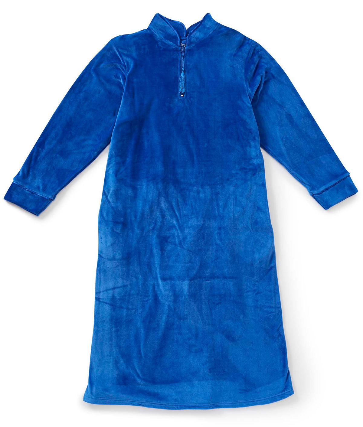 Women's Open Back Plush Nightgown with Zip Front - Silverts 37