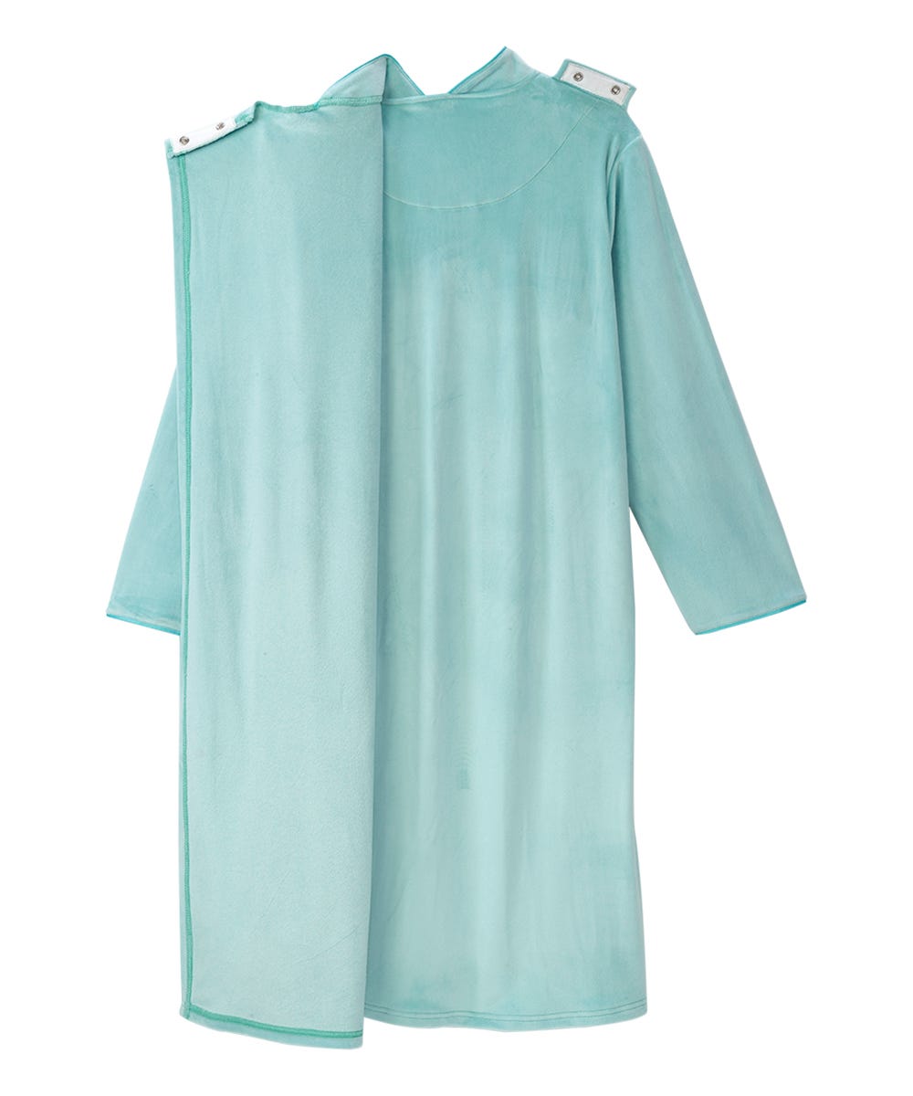 Women's Open Back Plush Nightgown with Zip Front - Silverts 34