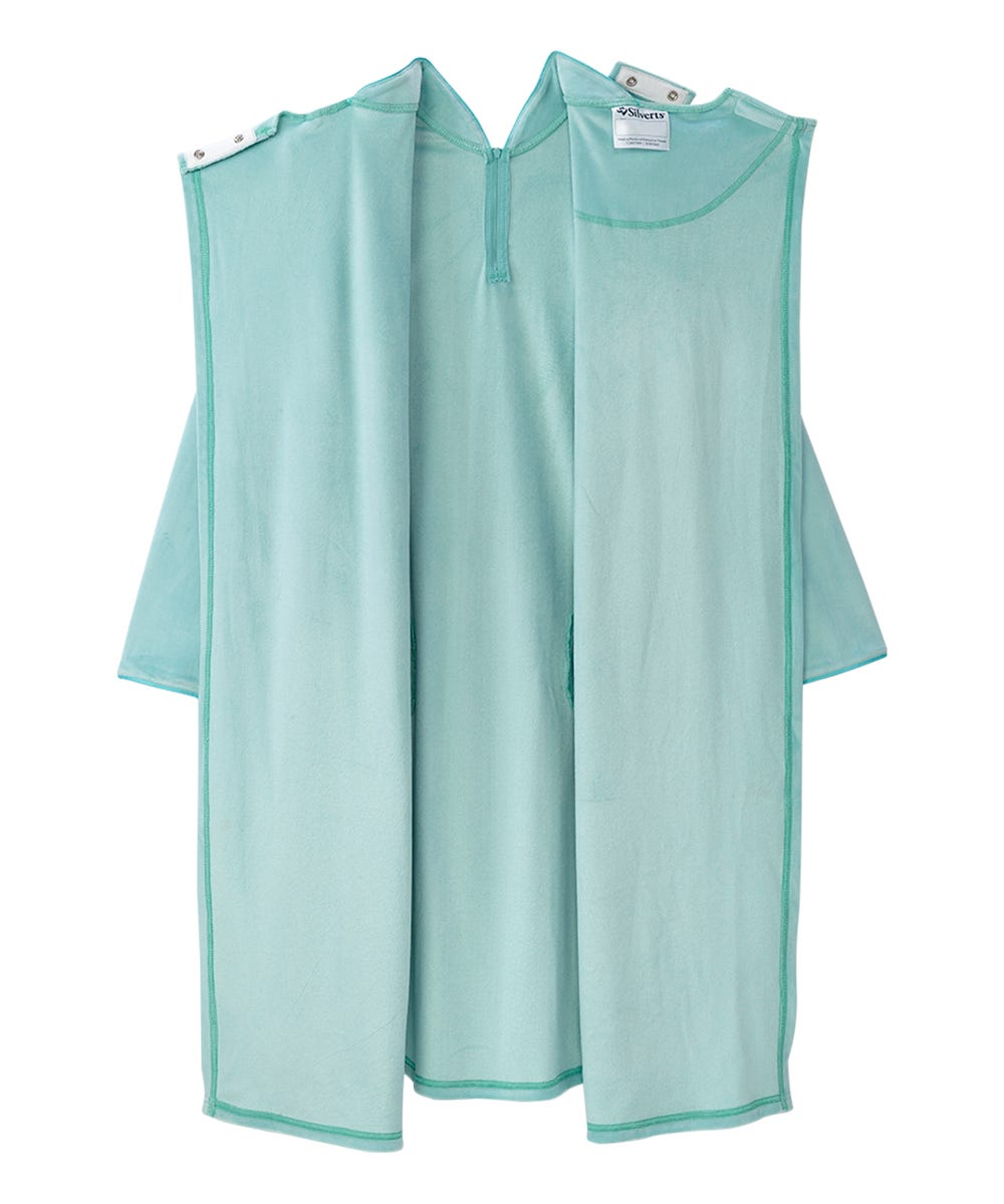 Women's Open Back Plush Nightgown with Zip Front - Silverts 35