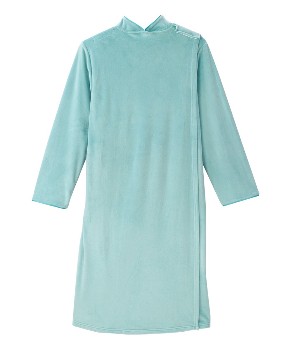 Women's Open Back Plush Nightgown with Zip Front - Silverts 36