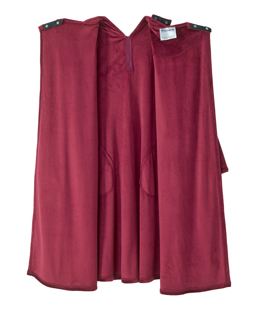 Women's Open Back Plush Nightgown with Zip Front - Silverts 4