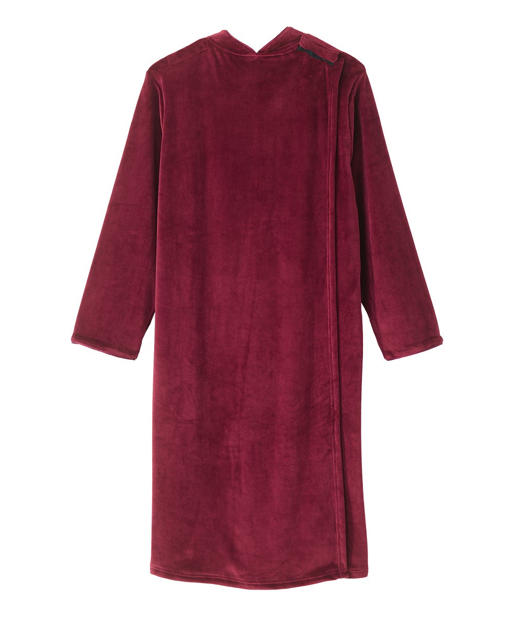 Women's Open Back Plush Nightgown with Zip Front - Silverts 5