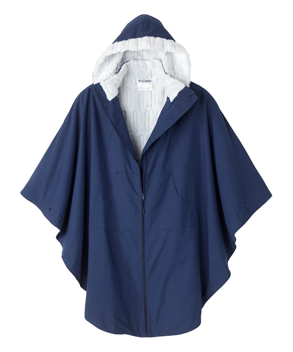Unisex Luxurious Fur-Lined Winter Wheelchair Cape - Silverts 10