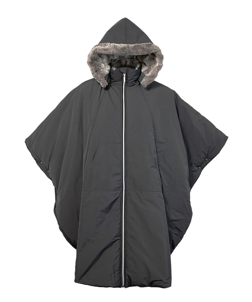 Unisex Luxurious Fur-Lined Winter Wheelchair Cape - Silverts 15
