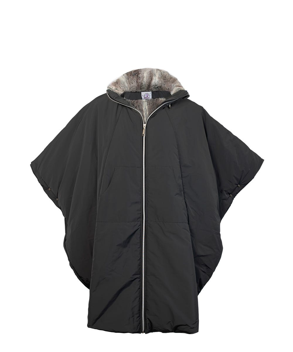 Unisex Luxurious Fur-Lined Winter Wheelchair Cape - Silverts 16