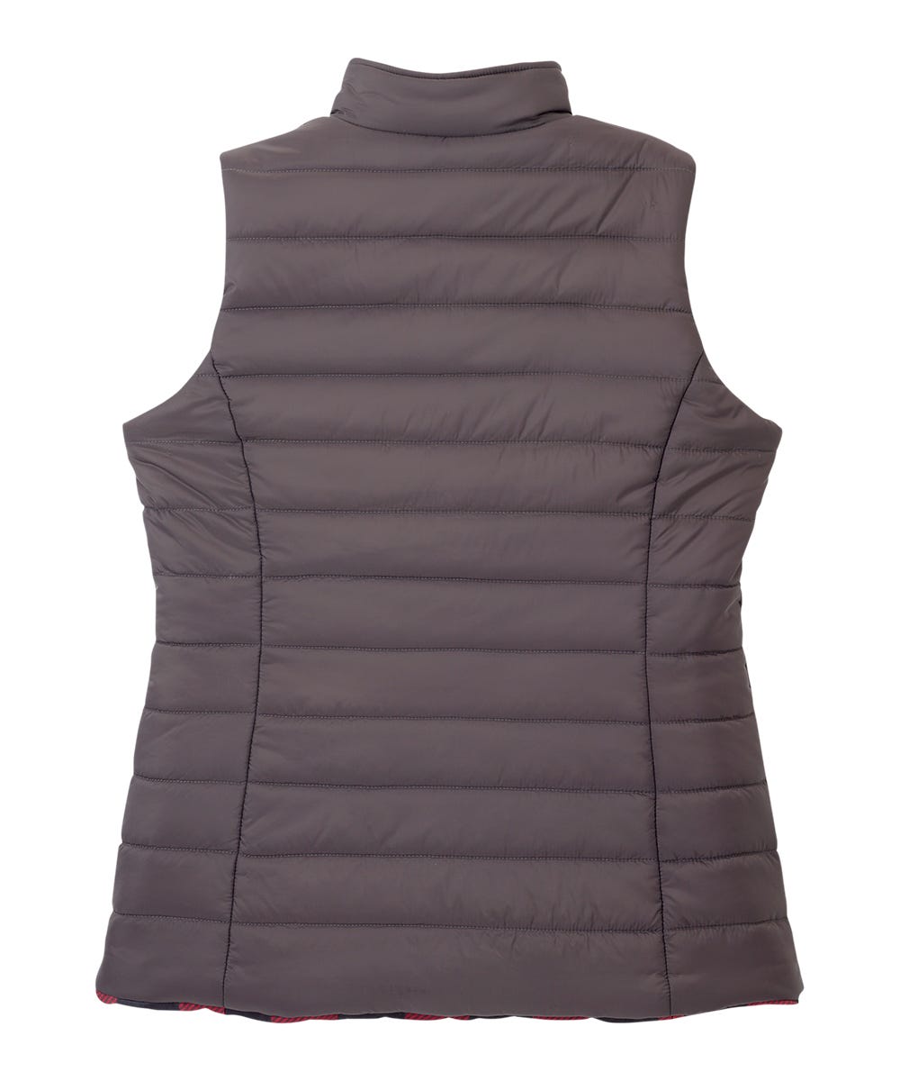 Women's Reversible Magnetic Snap Front Puffer Vest - Silverts 14