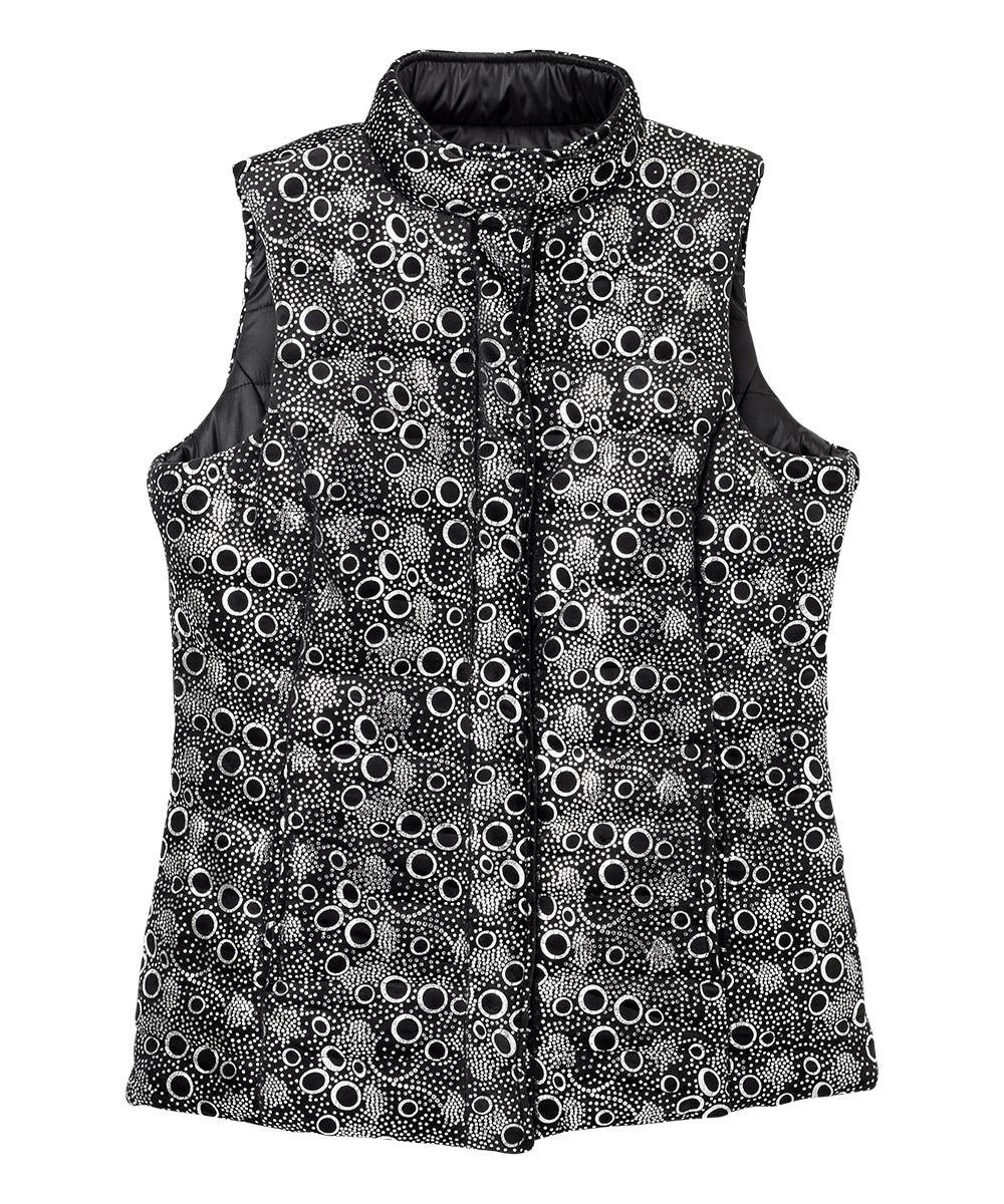 Women's Reversible Magnetic Snap Front Puffer Vest - Silverts 17