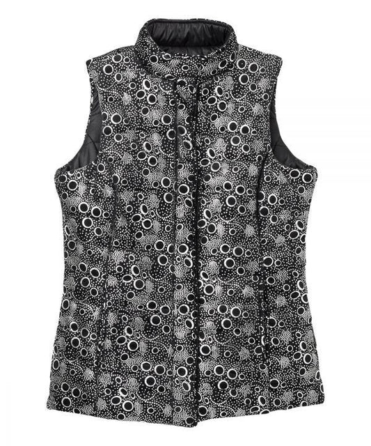 Women's Reversible Magnetic Snap Front Puffer Vest - Silverts 2
