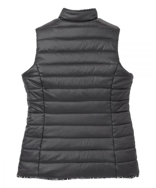 Women's Reversible Magnetic Snap Front Puffer Vest - Silverts 6