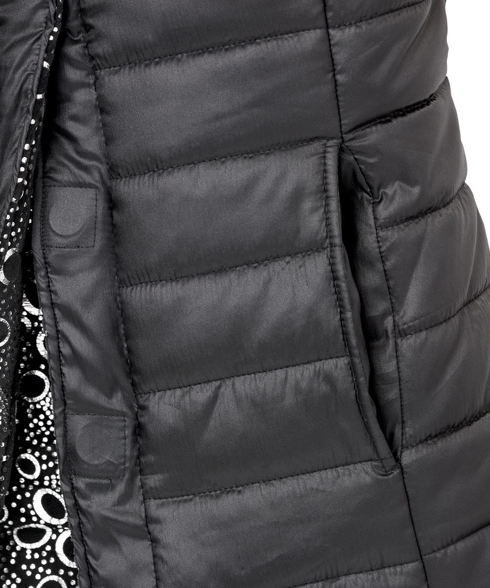 Women's Reversible Magnetic Snap Front Puffer Vest - Silverts 19