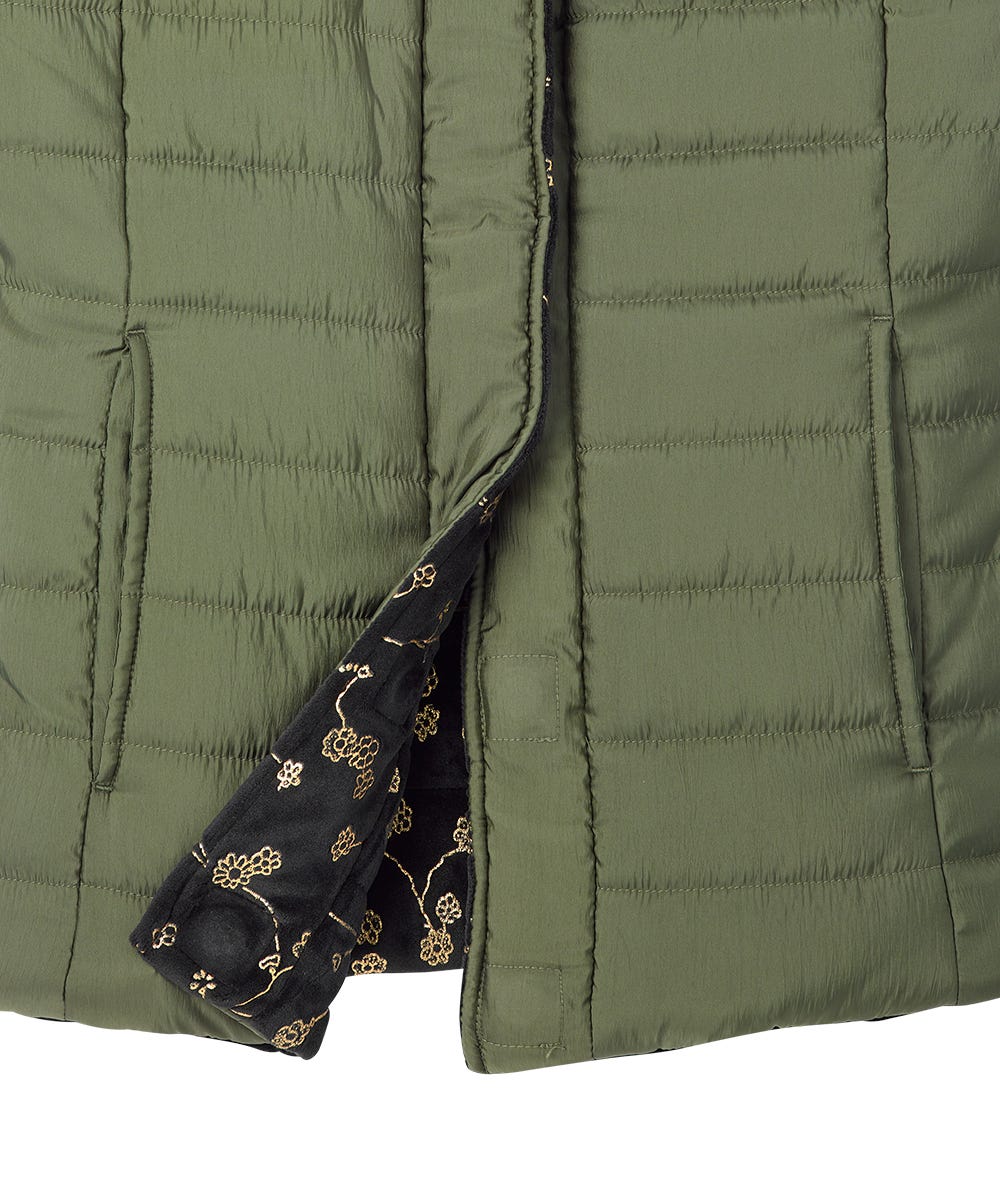 Women's Reversible Magnetic Snap Front Puffer Vest - Silverts 26
