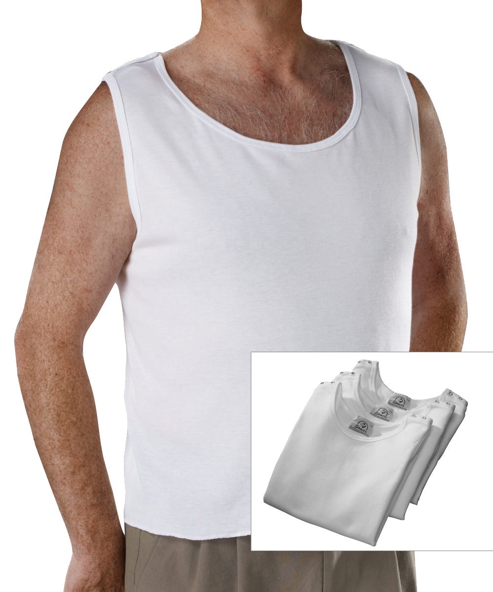 3 Pack - Women's Adaptive Cotton Sleeveless Undershirt - Clearance - Silverts 6