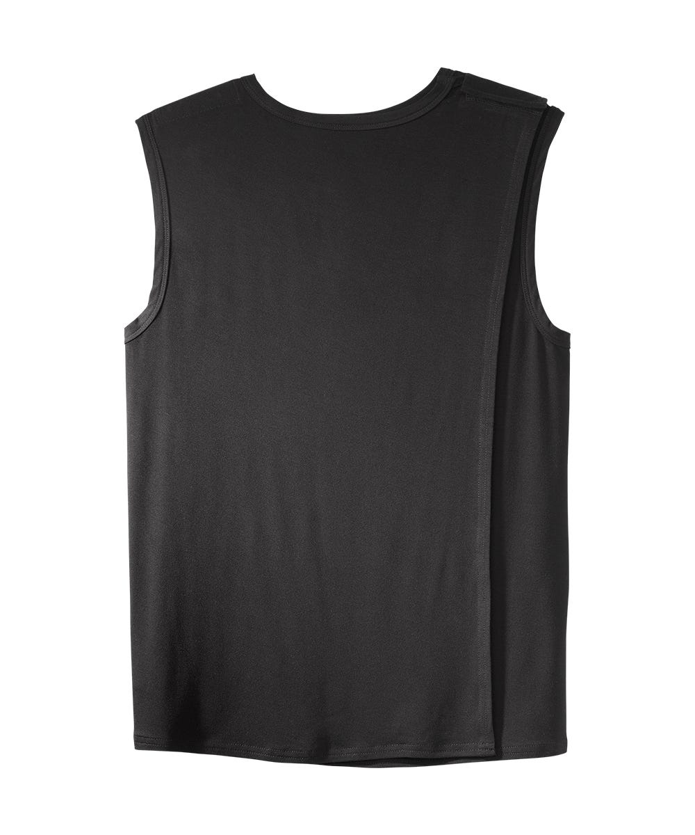 Mens Soft Modal Open Back Undervest - Silverts 7