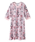 Women's Open Back V-Neck Lace Trim Nightgown - Silverts 3
