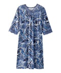 Women's Open Back V-Neck Lace Trim Nightgown - Silverts 6