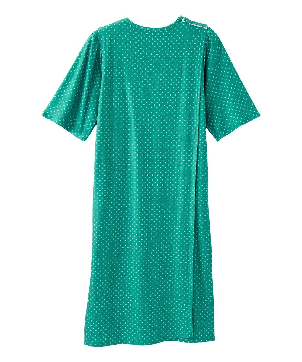 Women's Open Back Lace Trim Nightgown with Pockets - Silverts 5