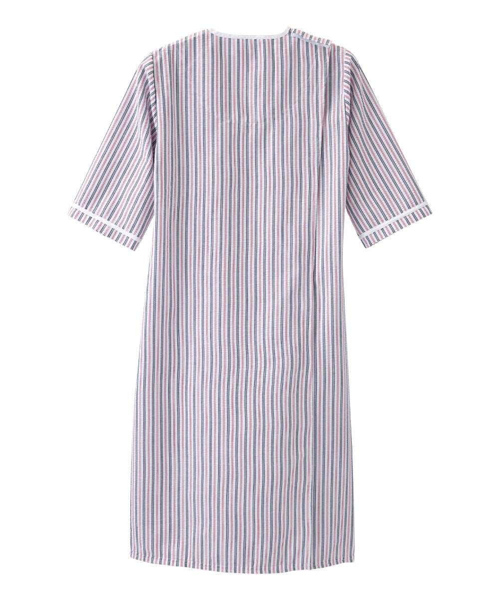 Women's Open Back Nightgown with Quarter-Zip - Silverts 24