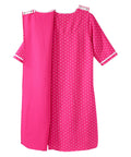 Women's Open Back Nightgown with Quarter-Zip - Silverts 4