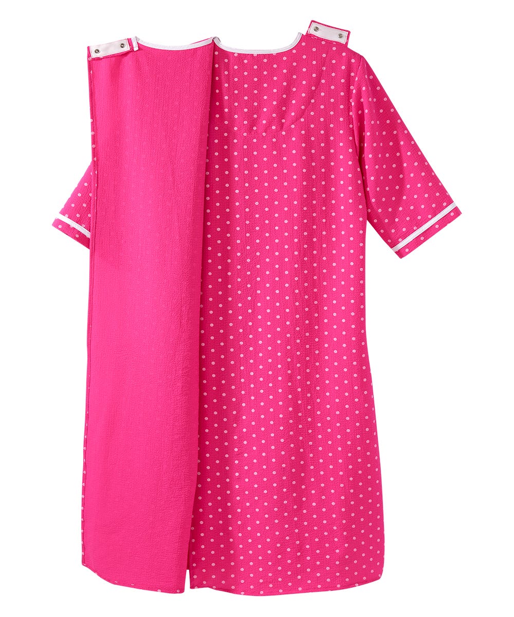 Women's Open Back Nightgown with Quarter-Zip - Silverts 9