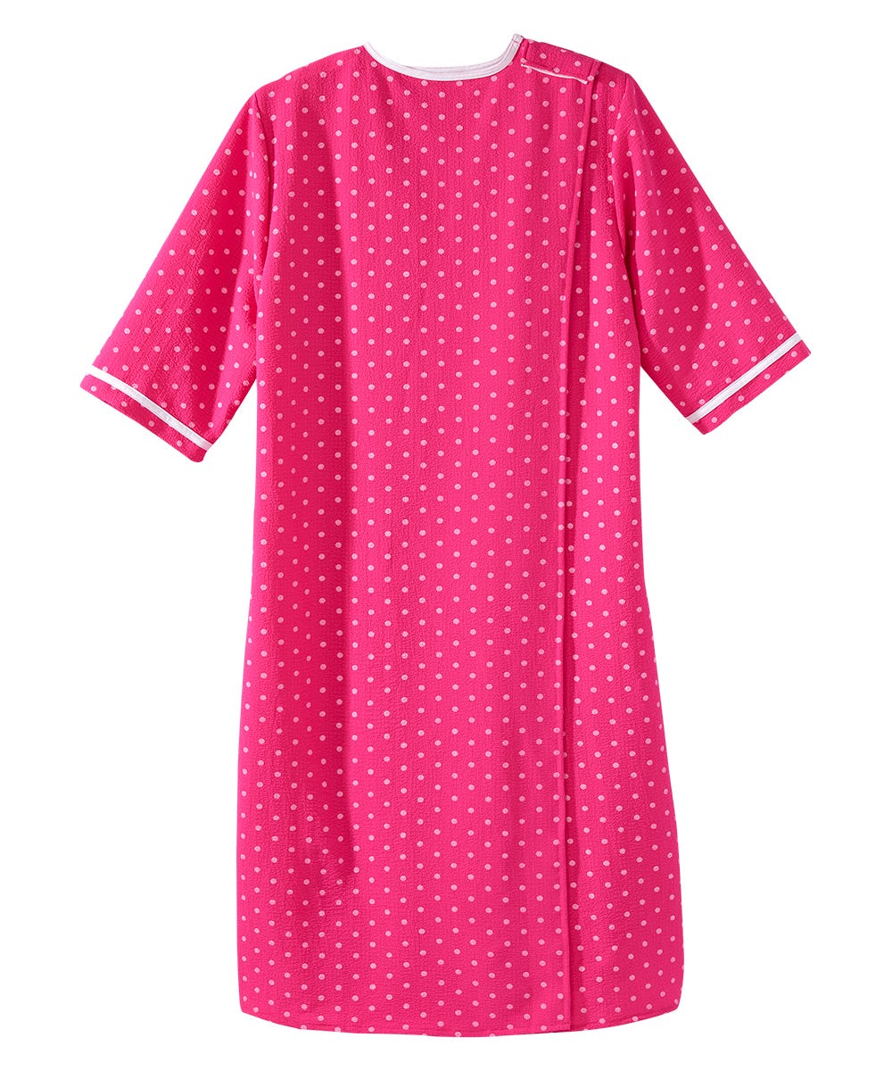Women's Open Back Nightgown with Quarter-Zip - Silverts 16
