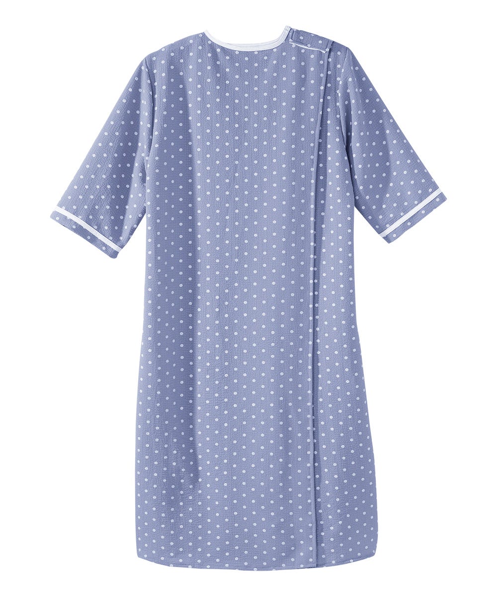 Women's Open Back Nightgown with Quarter-Zip - Silverts 7