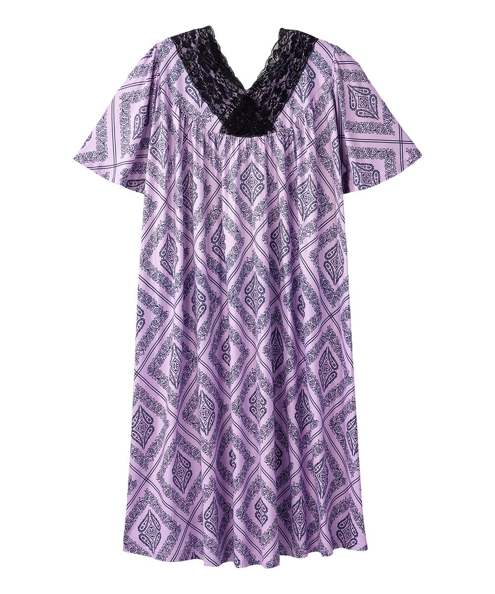 Women's Buttery Soft Easy-On Lounge Dress - MuuMuu Nightgown - Silverts 9