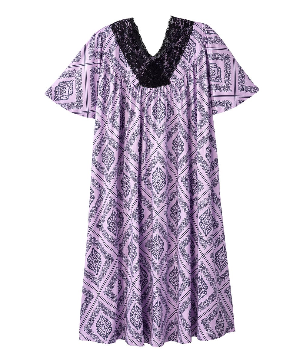Women's Buttery Soft Easy-On Lounge Dress - MuuMuu Nightgown - Silverts 10