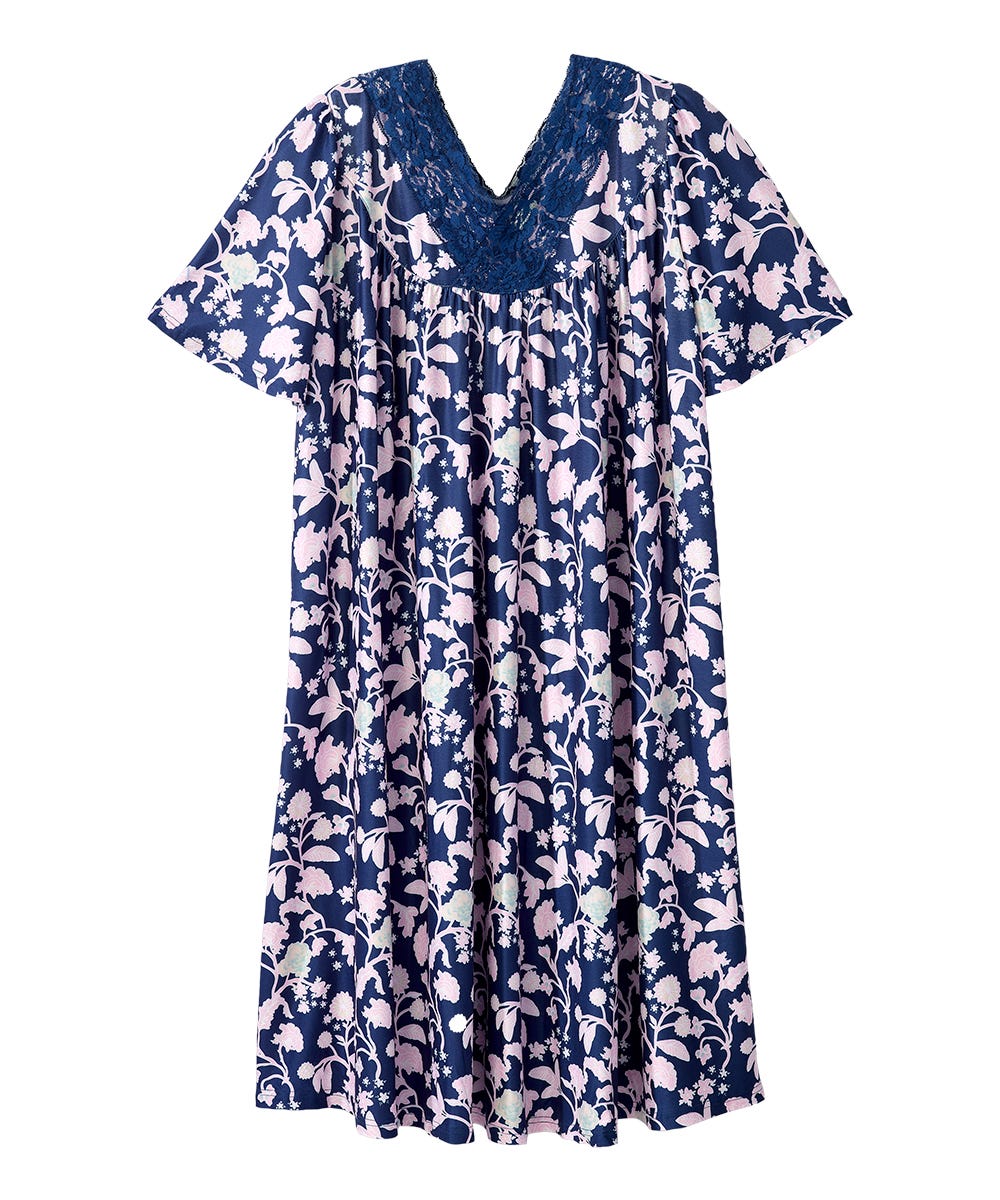 Women's Buttery Soft Easy-On Lounge Dress - MuuMuu Nightgown - Silverts 4