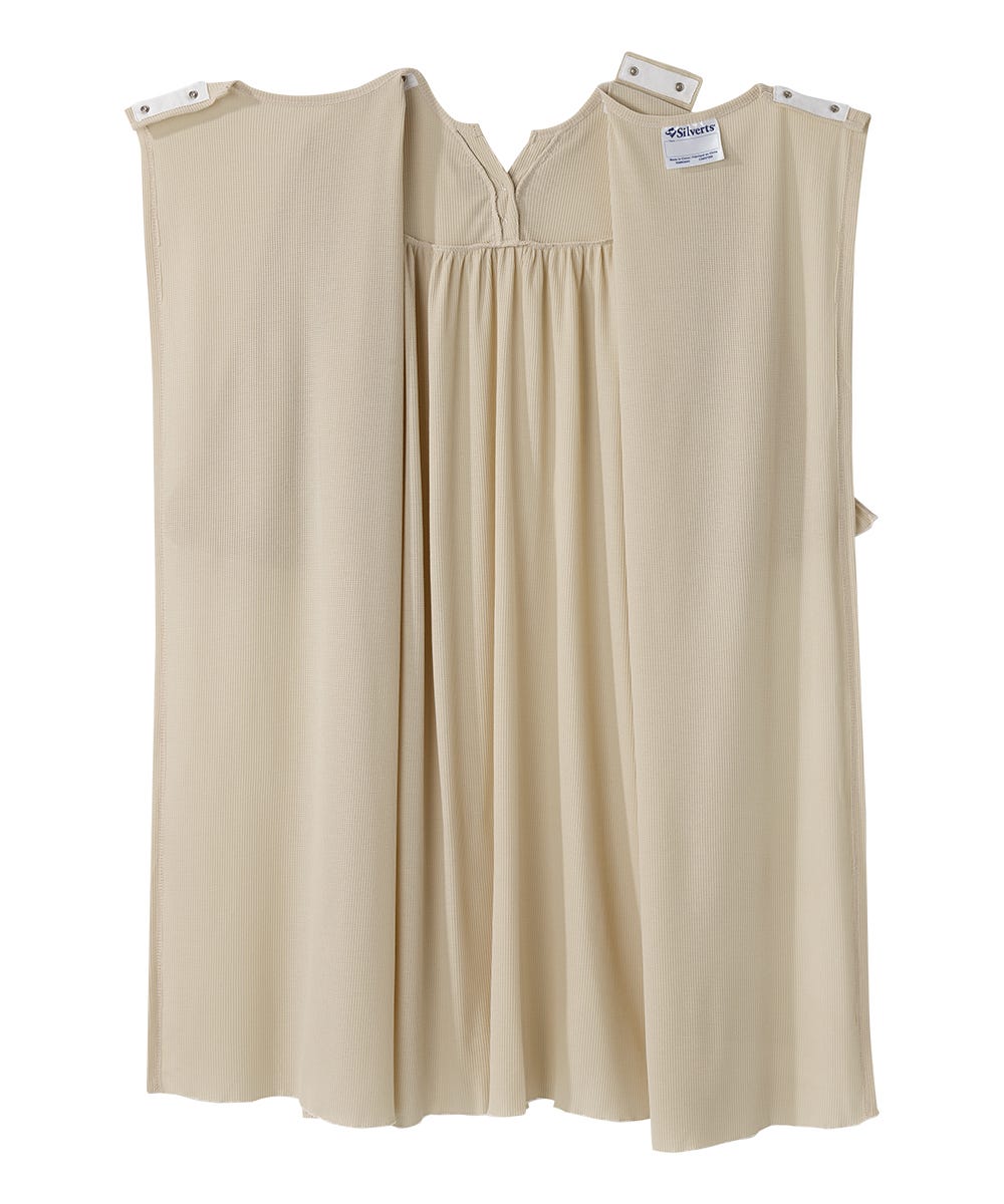 Women's Open Back Waffle Knit Nightgown - Silverts 8