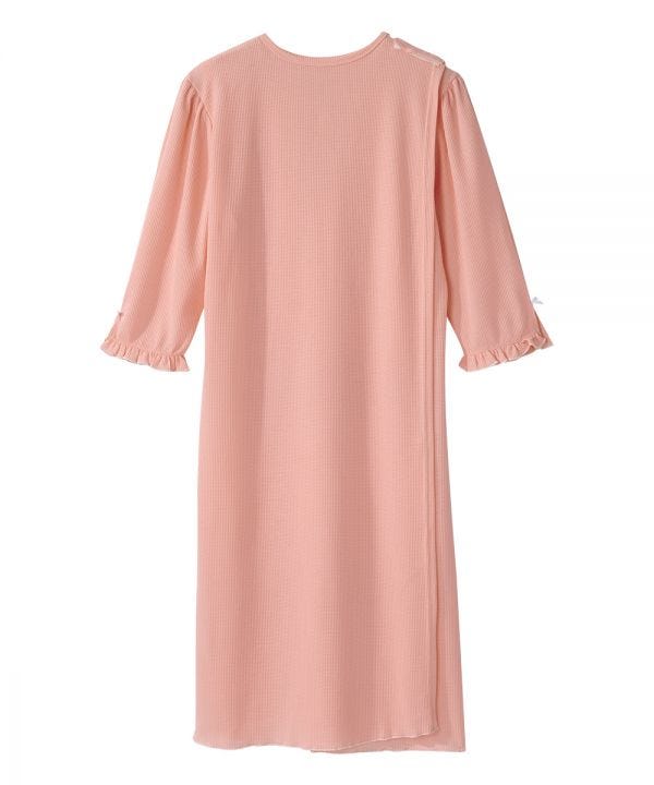 Women's Open Back Waffle Knit Nightgown - Silverts 4