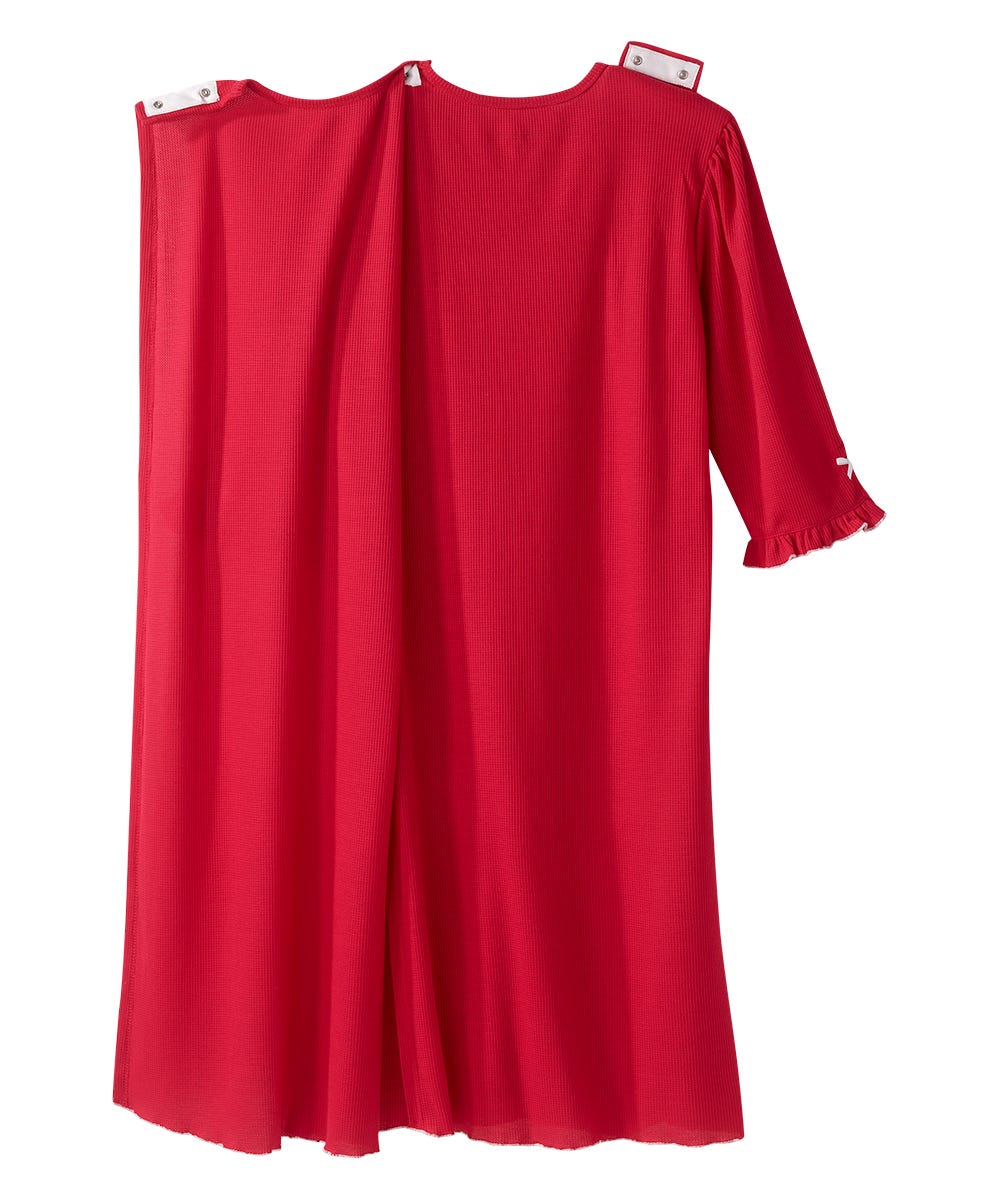 Women's Open Back Waffle Knit Nightgown - Silverts 22