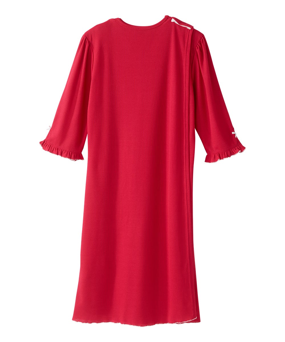 Women's Open Back Waffle Knit Nightgown - Silverts 24